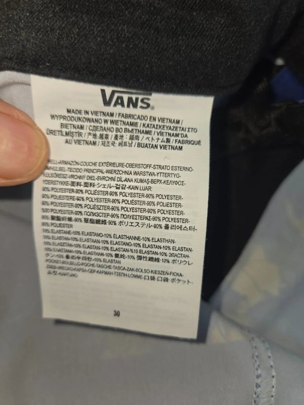 Vans Mens Blue Hibiscus Printed Board Shorts 30